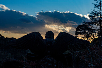 鎌倉2412　建長寺45　半僧坊　夕陽