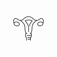 female genital organ insides icon sign vector