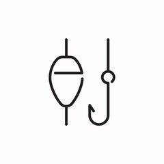 fishing hook icon sign vector