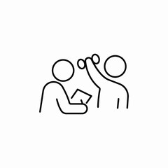 gym instructor icon sign vector