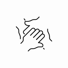 hands unity friendship icon sign vector