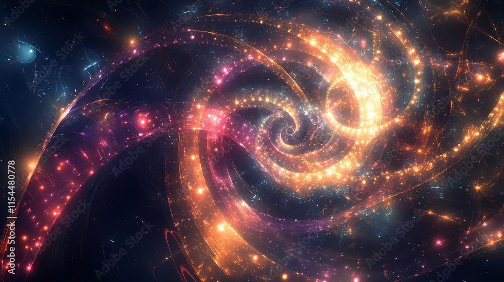 Wall mural ethereal render abstract futuristic background with geometric wonders and technological brilliance. 