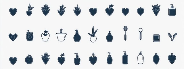 Care for veterinary,狗 care, and cat food supplies. Line art for pets. Charming animalIllustrations, pet Conditioning shampoo, and doghouse icons. Pet vaccines, care products, and dog paw graphics.