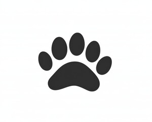 Dog, cat paw icon. Paw icon. Vet and zoo logo element. Modern paw print symbol