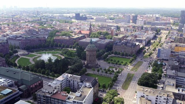 Drohnenaufnahmen von Mannheims Innenstadt