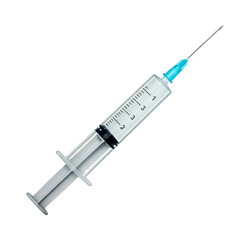 Syringe with needle isolated on transparent background png