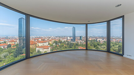 Panoramic City View Interior Photo