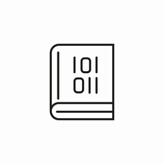 binary code book icon sign vector