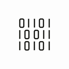 binary code icon sign vector
