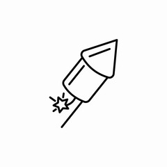 holiday fireworks launch icon sign vector