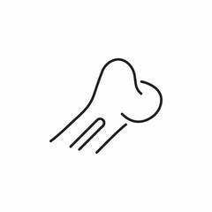 human bone icon sign vector