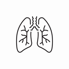 lungs organ icon sign vector