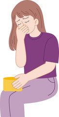 Fototapeta premium woman feeling sick