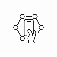 phone network icon sign vector