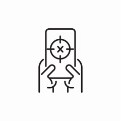 phone shooter game icon sign vector