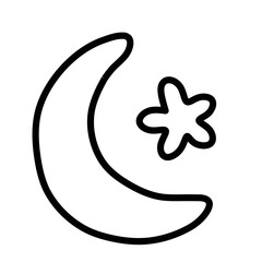 Moon and star icon