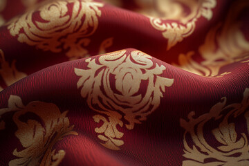 Elegant Damask Fabric Texture Regal Shades