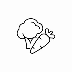 vegetables healthy food icon sign vector