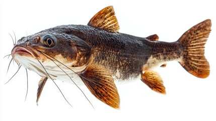 Fototapeta premium Stunning Close-Up of a Brown Catfish
