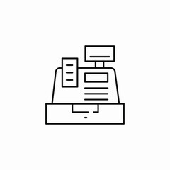cash register icon sign vector
