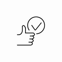 choice thumbs up icon sign vector