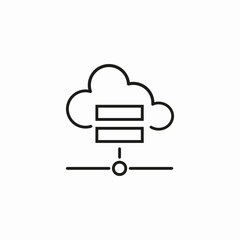 cloud server icon sign vector