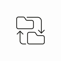 Fototapeta premium fodler file move icon sign vector