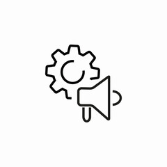 marketing campaign settings icon sign vector