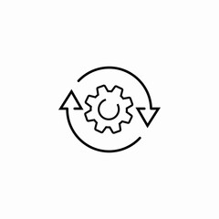settings synchronization icon sign vector
