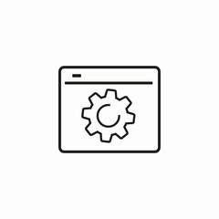 settings website icon sign vector
