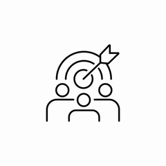 targeting audience icon sign vector