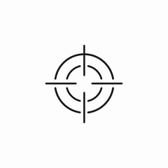target aim icon sign vector