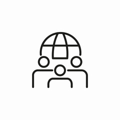 world population icon sign vector