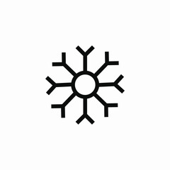 snowflake cold icon sign vector