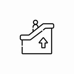 stairs up level icon sign vector