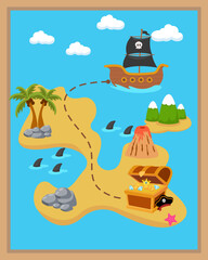 Naklejka premium Treasure Map