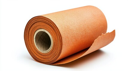 Roll of orange medical bandage tape for wound care and first aid treatment