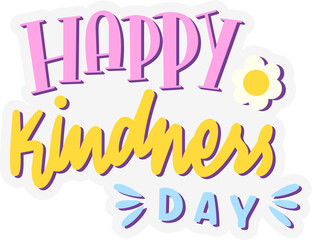 World kindness Day Lettering Sticker