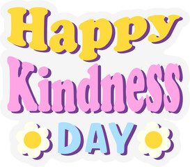 Obraz premium World kindness Day Lettering Sticker