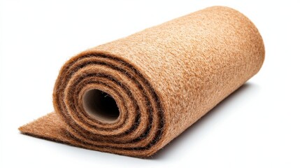 Rolled brown natural eco friendly sustainable cork material texture surface backdrop