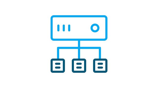Load balancing animated icon. animated  icon related to IT architecture. suitable for user interface, provide visual feedback and more