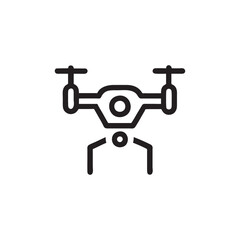 Drone silhouette art isolated. Drone silhouette icon vector  Drone simple design Quadro copter icon   Drone silhouette icon technology devices.. Vector Illustration. Vector graphic art.