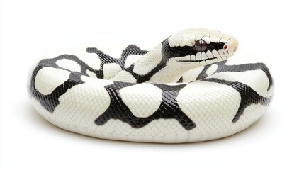 Obraz premium Menacing Monochrome Serpent Coiled and Ready to Strike