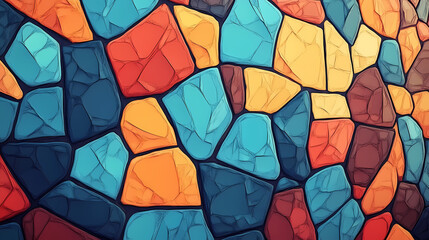Farbiger abstrakter mosaikstein hintergrund. bunte mosaik steine. Mosaicism. Illustration