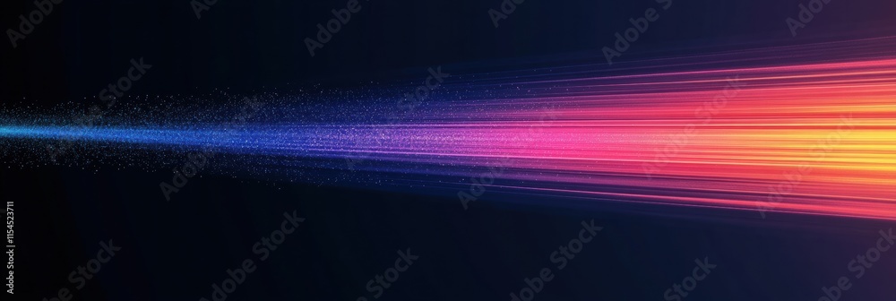 Aufkleber Colorful abstract light streaks creating a vibrant visual effect in a dark background. Generative AI