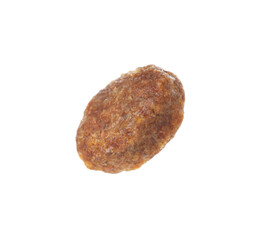 One pet food granule isolated on white