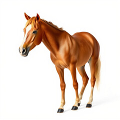 Naklejka premium Photo of horse on white background - animal generation -