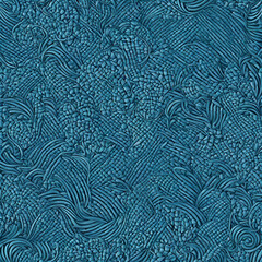Intricate Abstract Blue Pattern with Textured Details, Complex abstract blue pattern with detailed textures and organic shapes, ideal for backgrounds, product designs, and creative branding projects