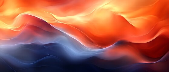 Fototapeta premium Abstract fiery and icy waves.