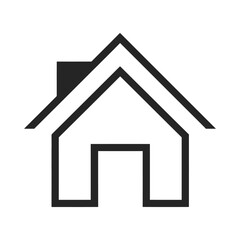 Home icon silhouette vector illustration.